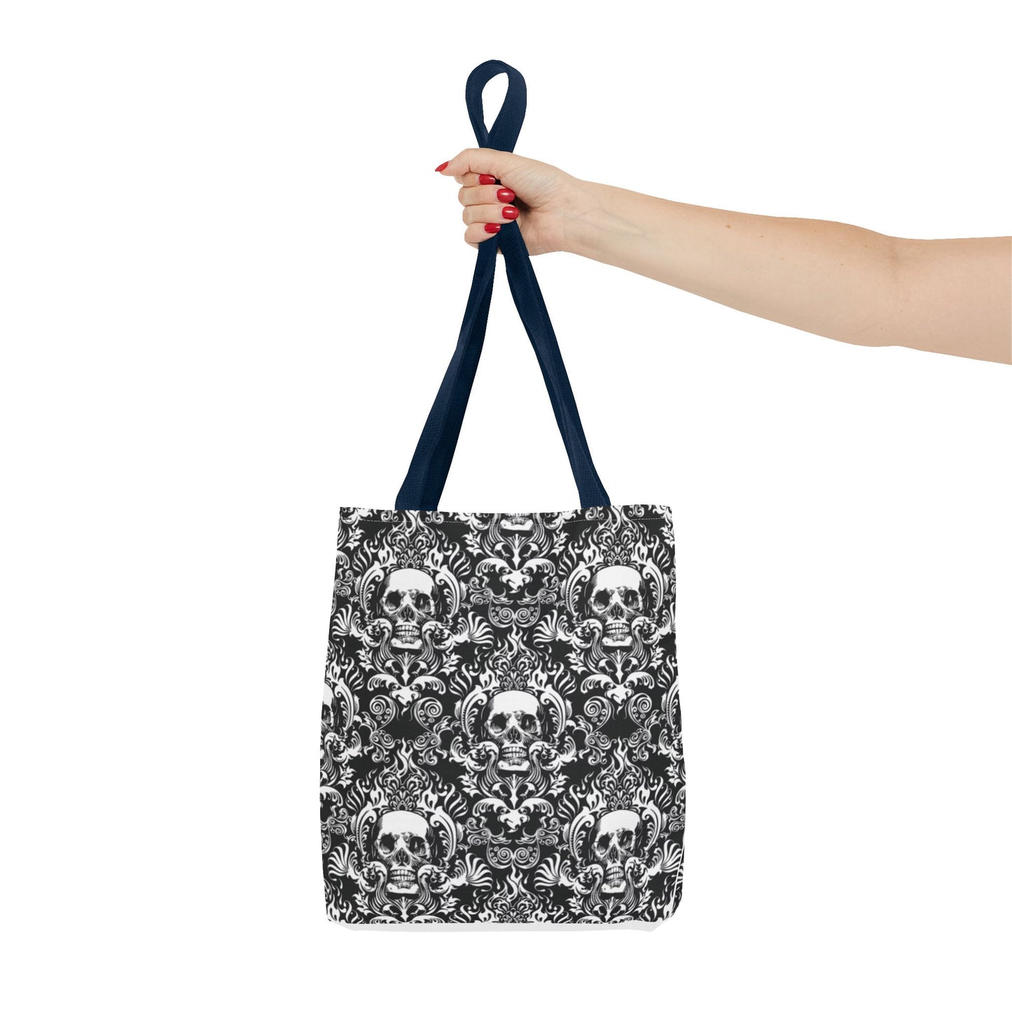 Karma Goodness Designs COLOR ME Doodle Art Collection | Skull Canvas Tote Bag