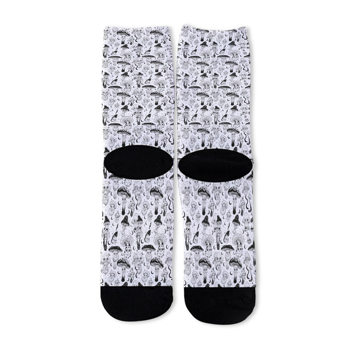 KGD COLOR ME Trippy Mushroom Doodle Art Collection Unisex Long Socks
