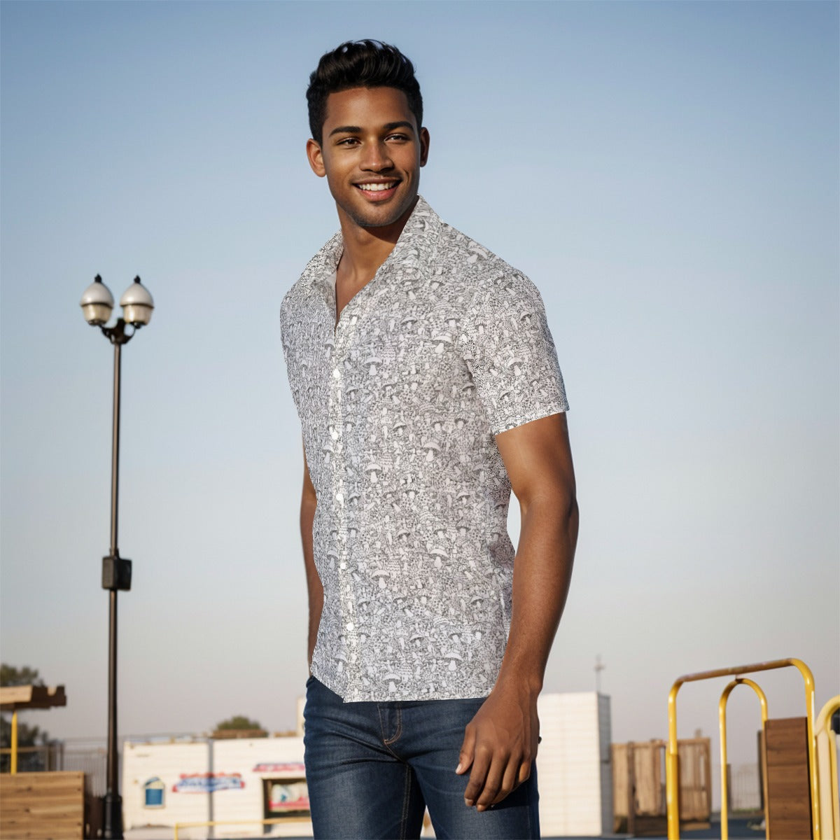 KGD COLOR ME Mushroom C Doodle Art Men's SHIRT
