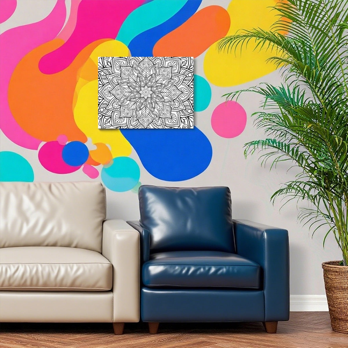 KGD COLOR ME Mandella Doodle Art Canvas