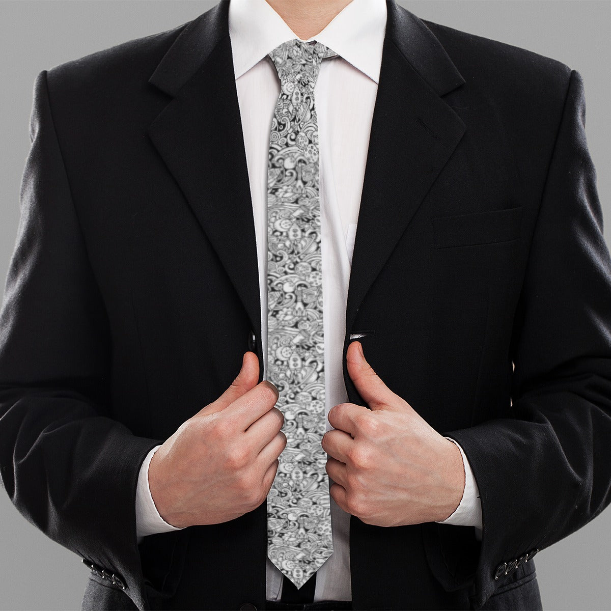KGD COLOR ME Space Doodle Art Collection Unisex Tie