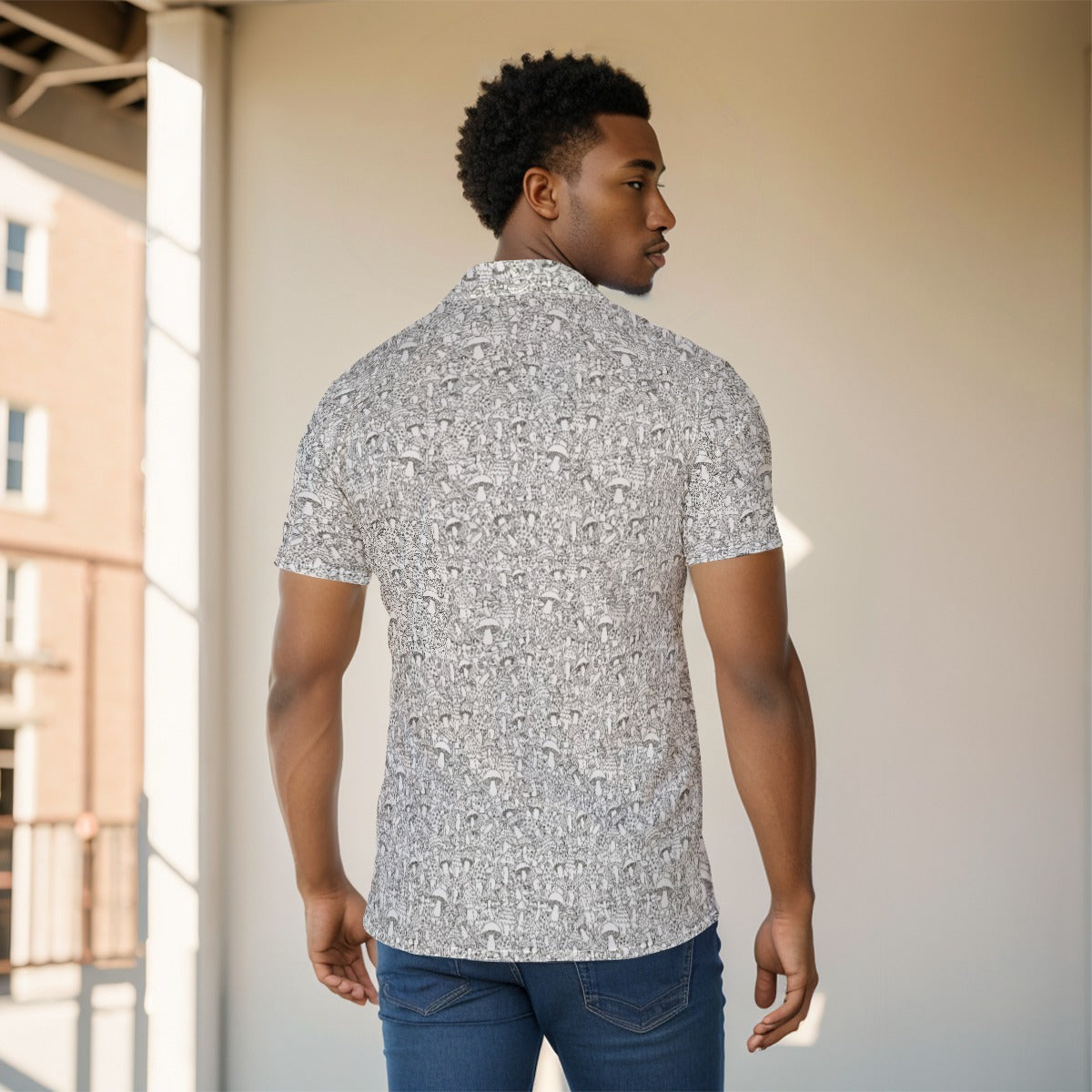 KGD COLOR ME Mushroom C Doodle Art Men's SHIRT