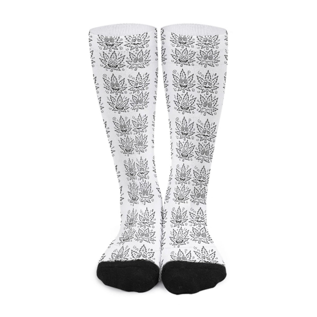 KGD COLOR ME 420 Leaf Doodle Art Collection Unisex Long Socks