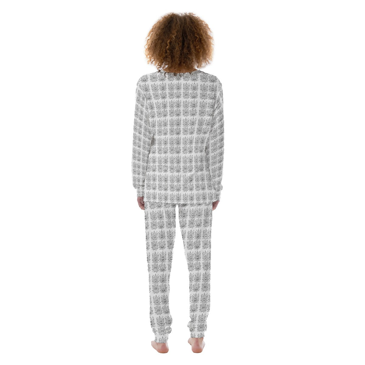 KGD COLOR ME 420 Leaf Doodle Art Women's Pajamas