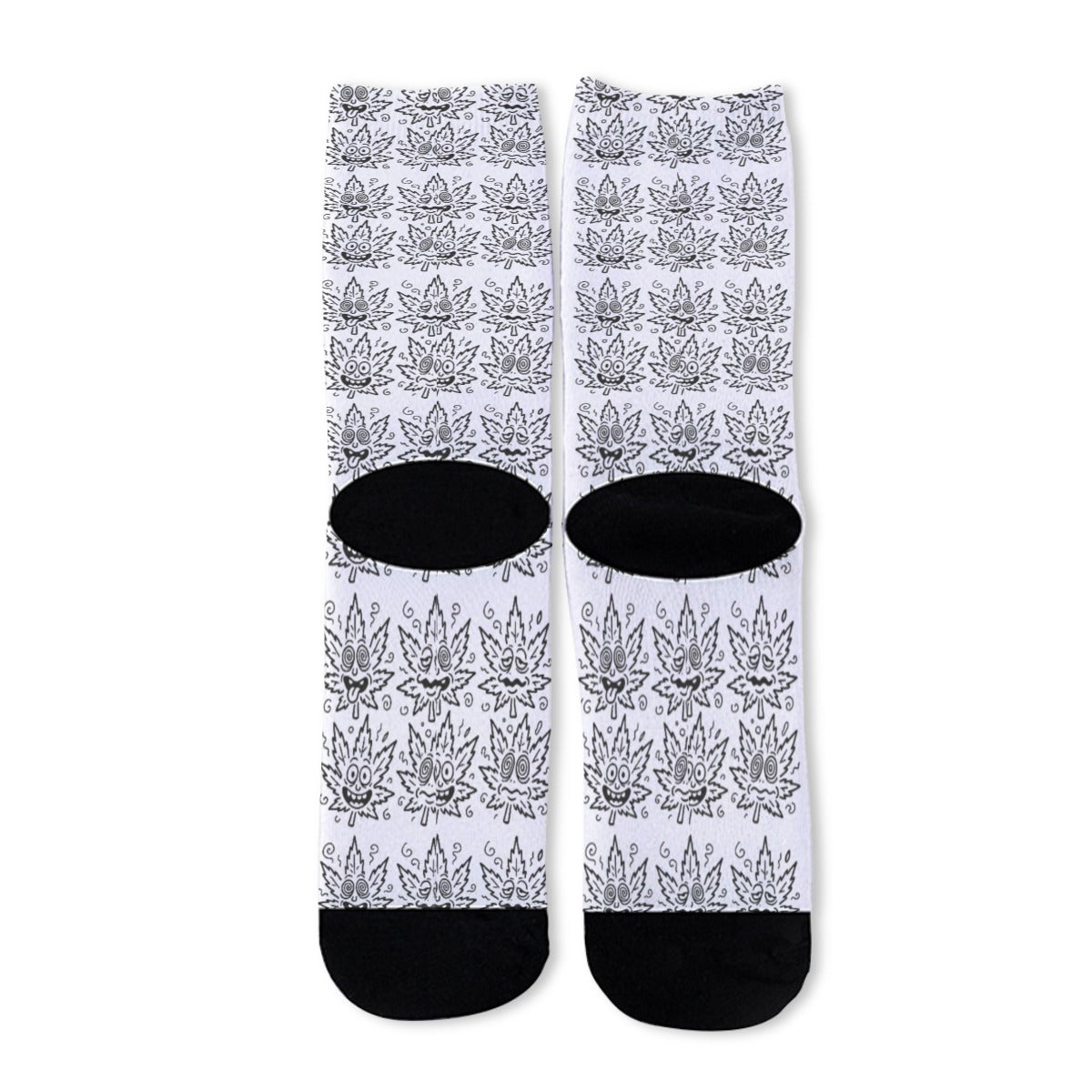 KGD COLOR ME 420 Leaf Doodle Art Collection Unisex Long Socks
