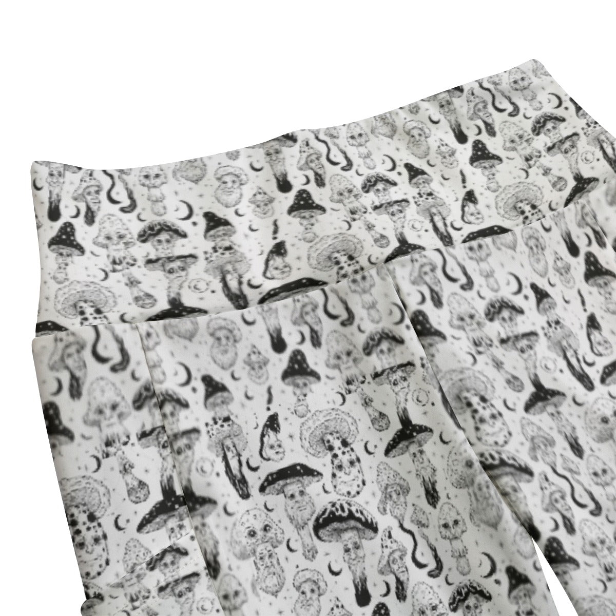 KGD COLOR ME Trippy Mushroom Doodle Art High Waist Leggings With Side Pocket