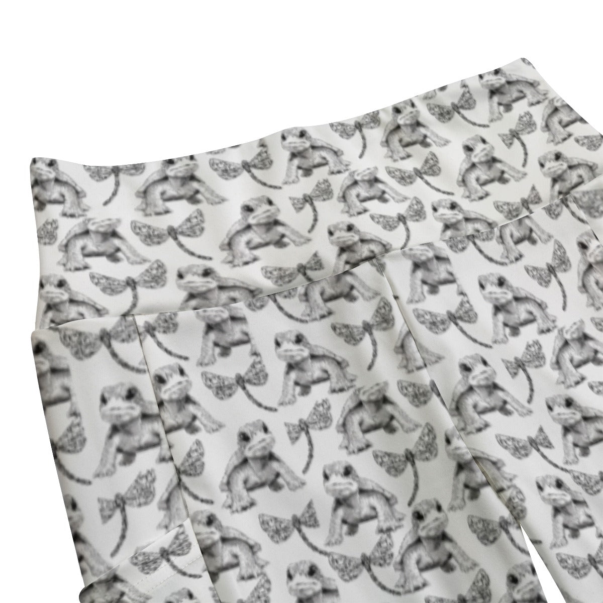 Karma Goodness Designs COLOR ME Doodle Art Women's Leggings With Side Pocket | Turtle and Dragonfly
