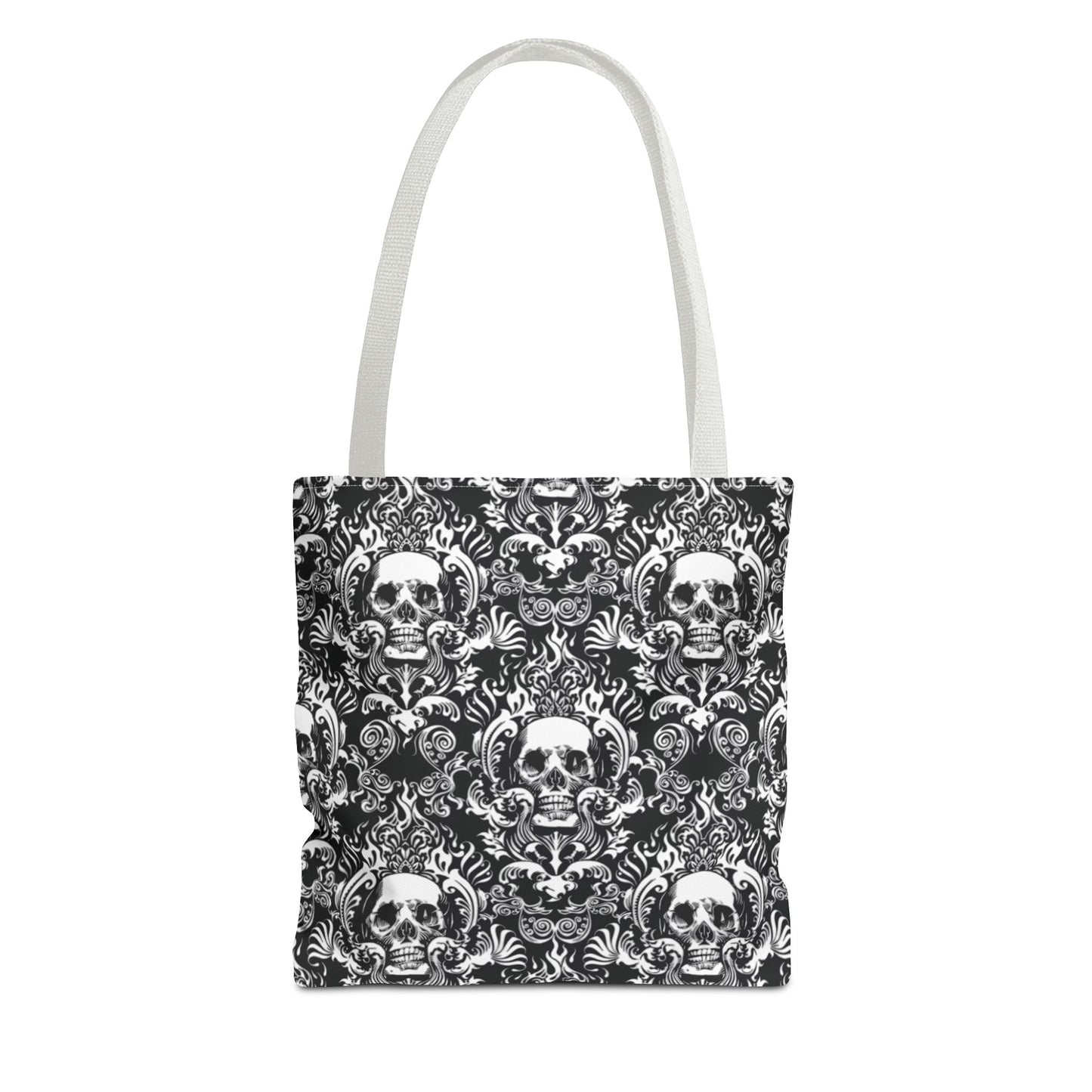 Karma Goodness Designs COLOR ME Doodle Art Collection | Skull Canvas Tote Bag