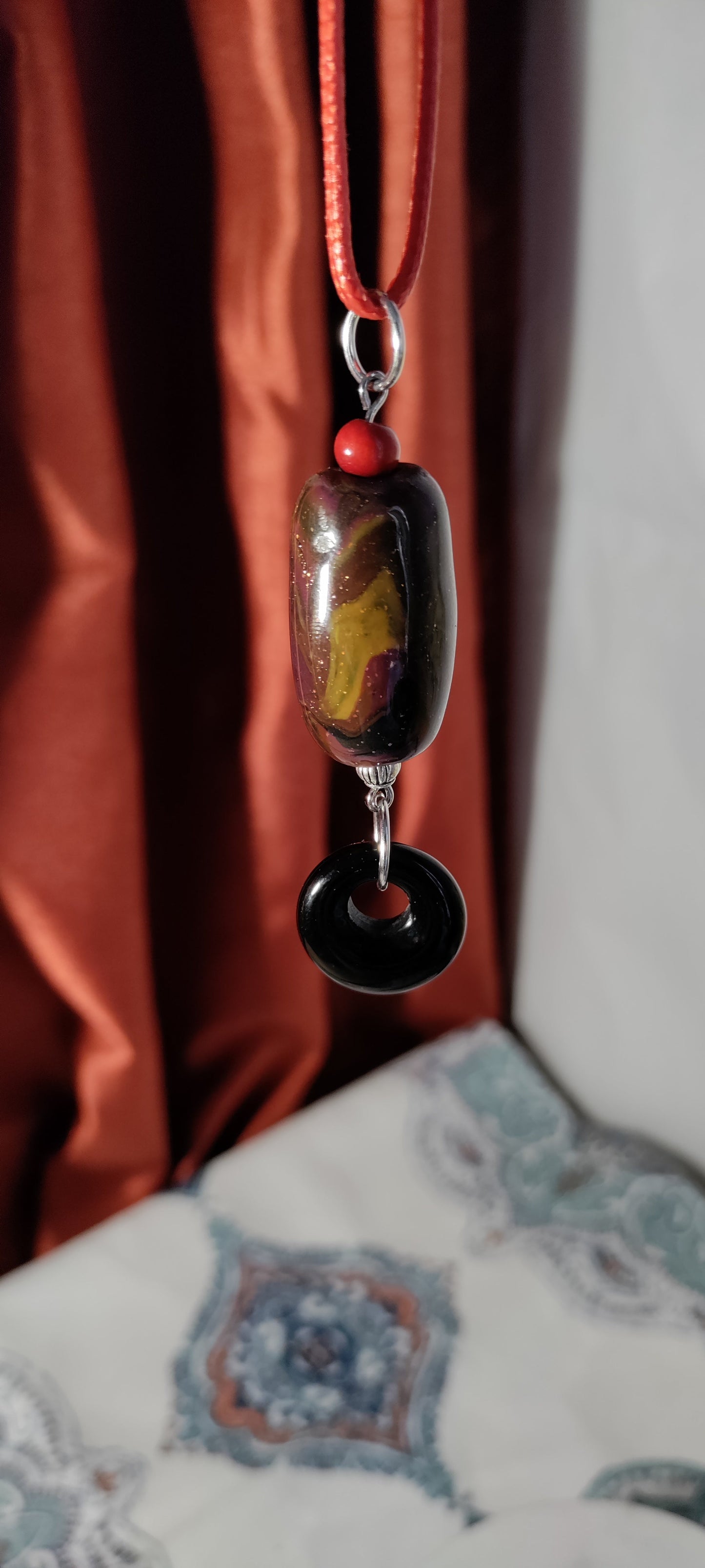 Clay and Stone Pendant  from Karma Goodness Designs