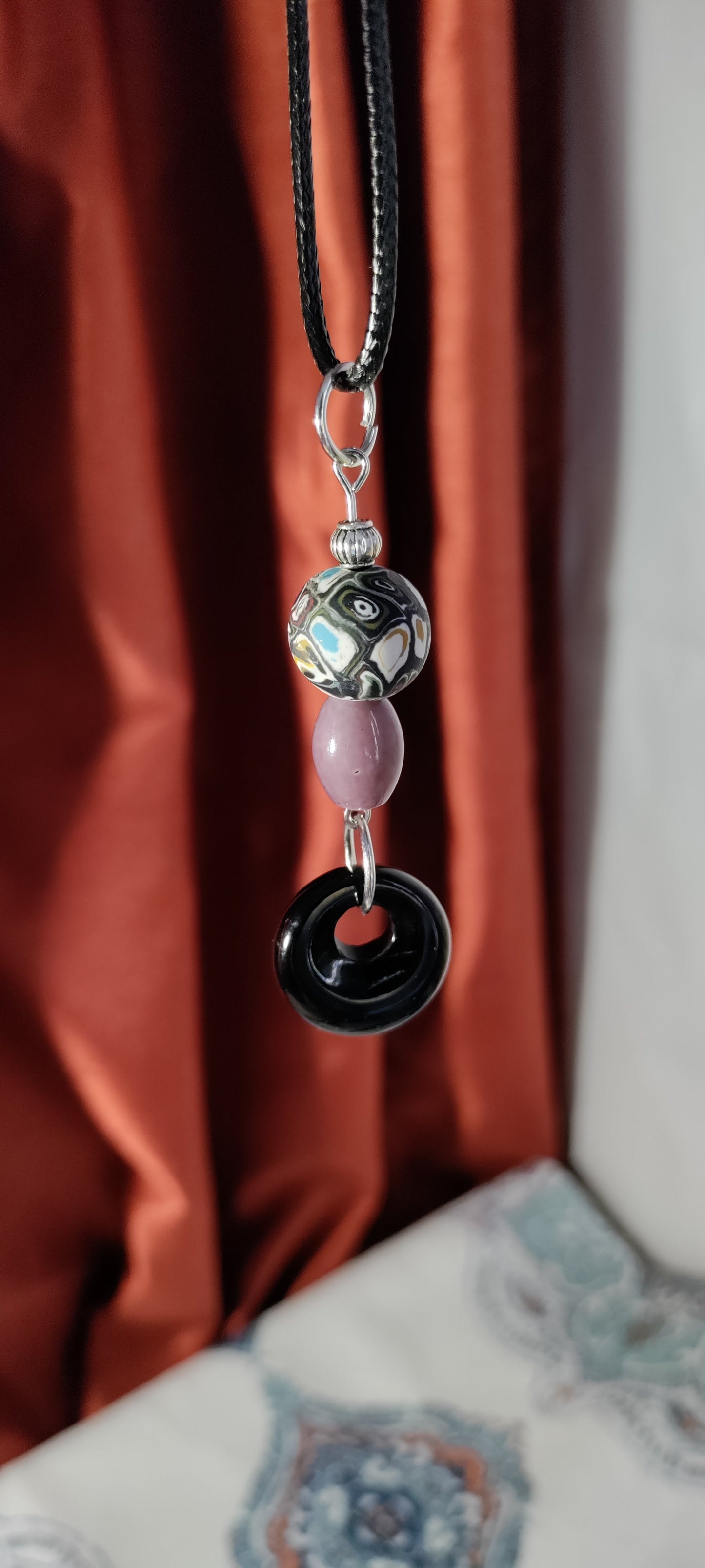 Clay and Stone Pendant  from Karma Goodness Designs