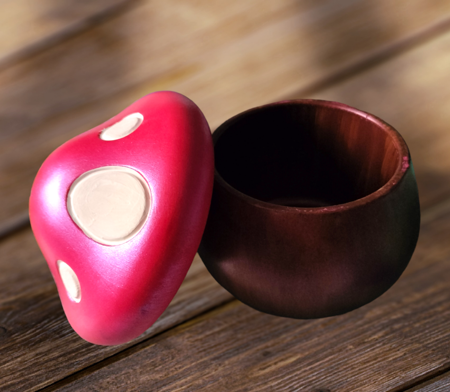 Jesmonite Mushroom Bowls with Lids  from Karma Goodness Designs