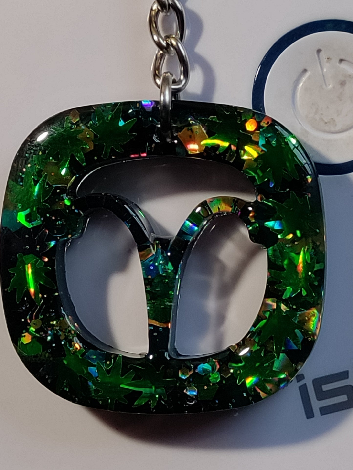 Cannabis Inspired Horoscope Keychains earrings from Karma Goodness Designs