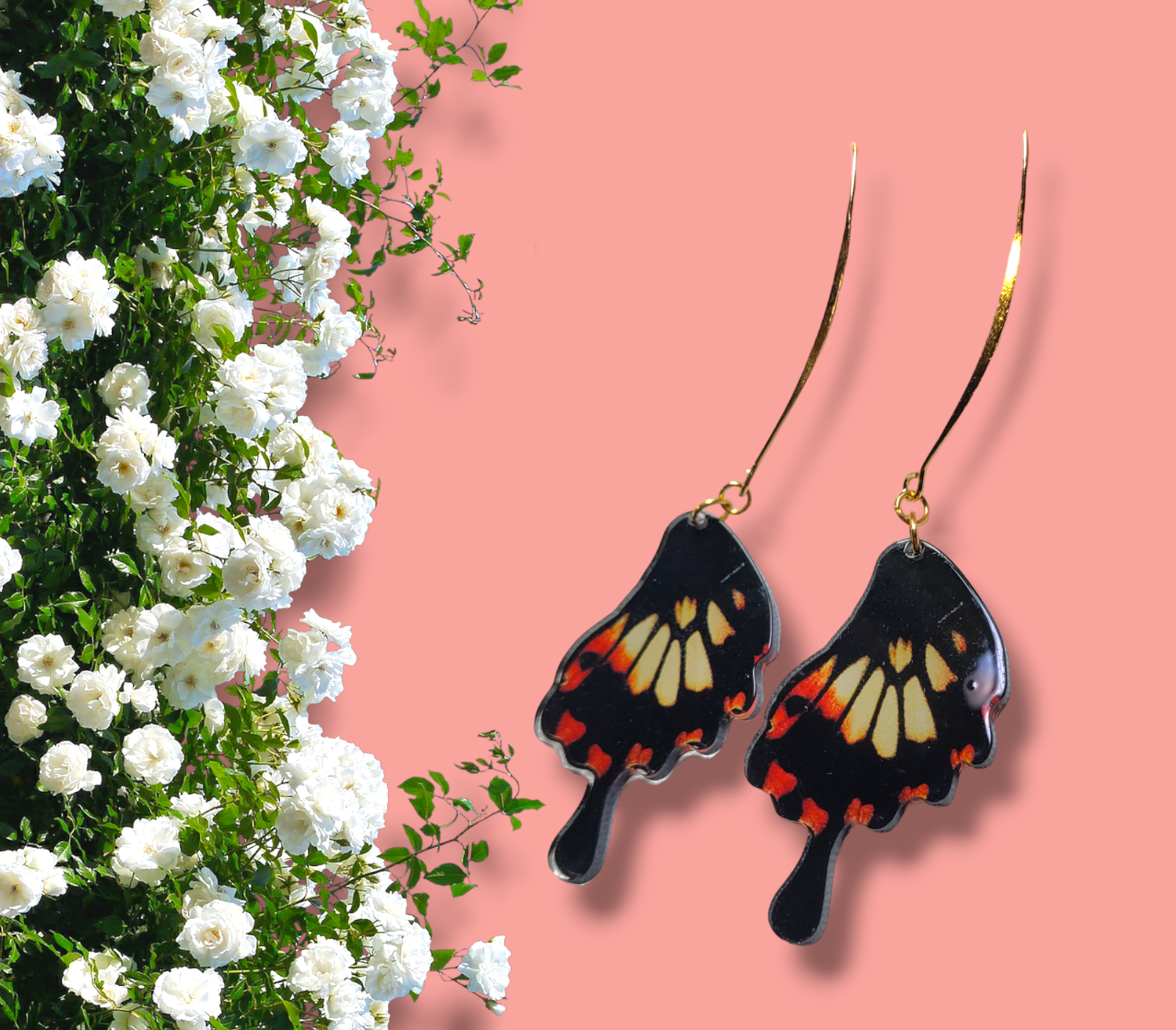 Butterfly Wings (Resin ) earrings from Karma Goodness Designs