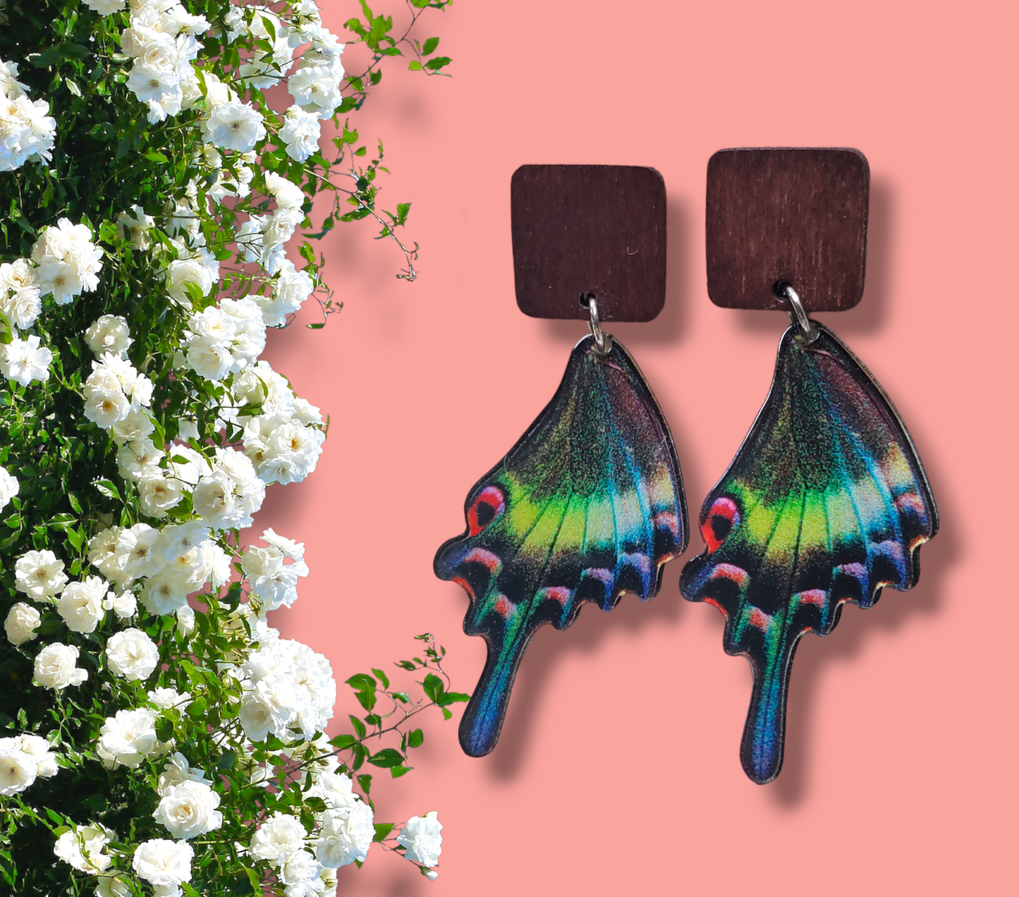 Butterfly Wings (Resin ) earrings from Karma Goodness Designs