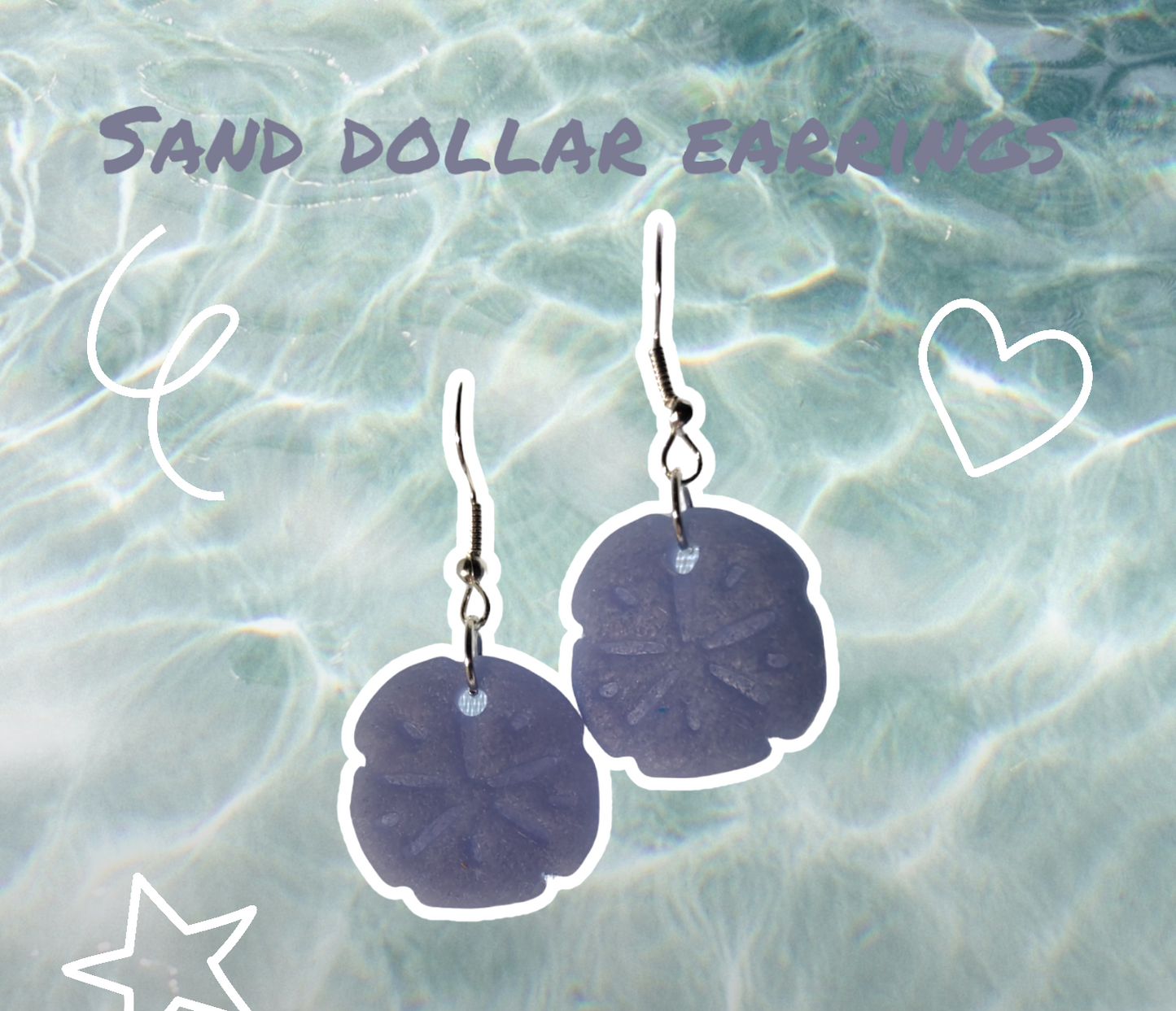 Faux Sand Dollar Earrings