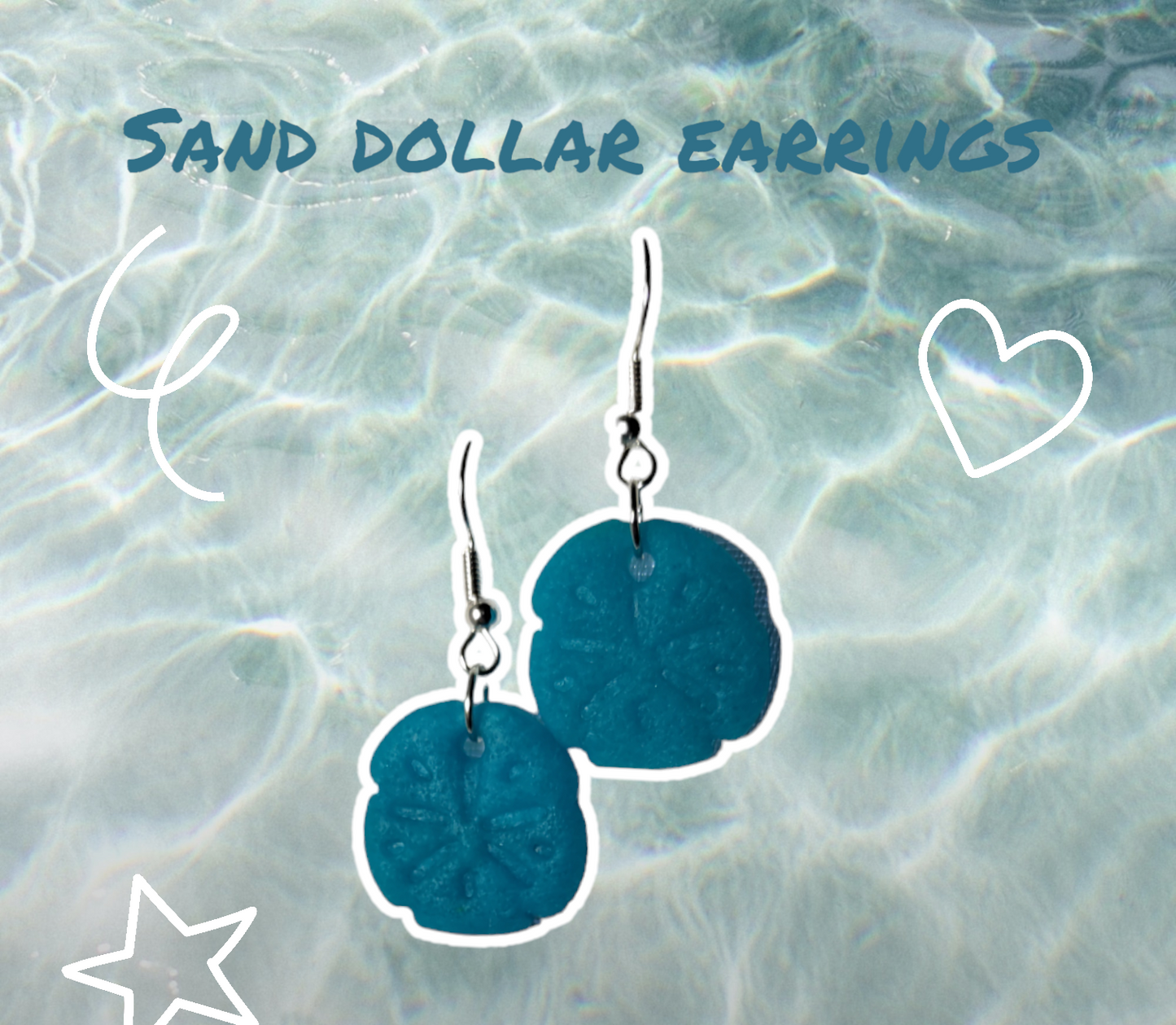Faux Sand Dollar Earrings  from Karma Goodness Designs