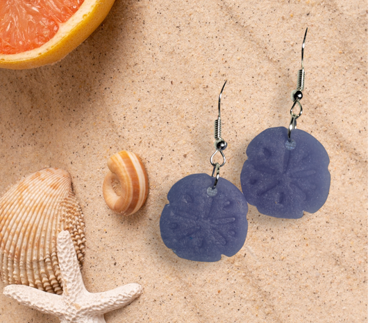 Faux Sand Dollar Earrings  from Karma Goodness Designs