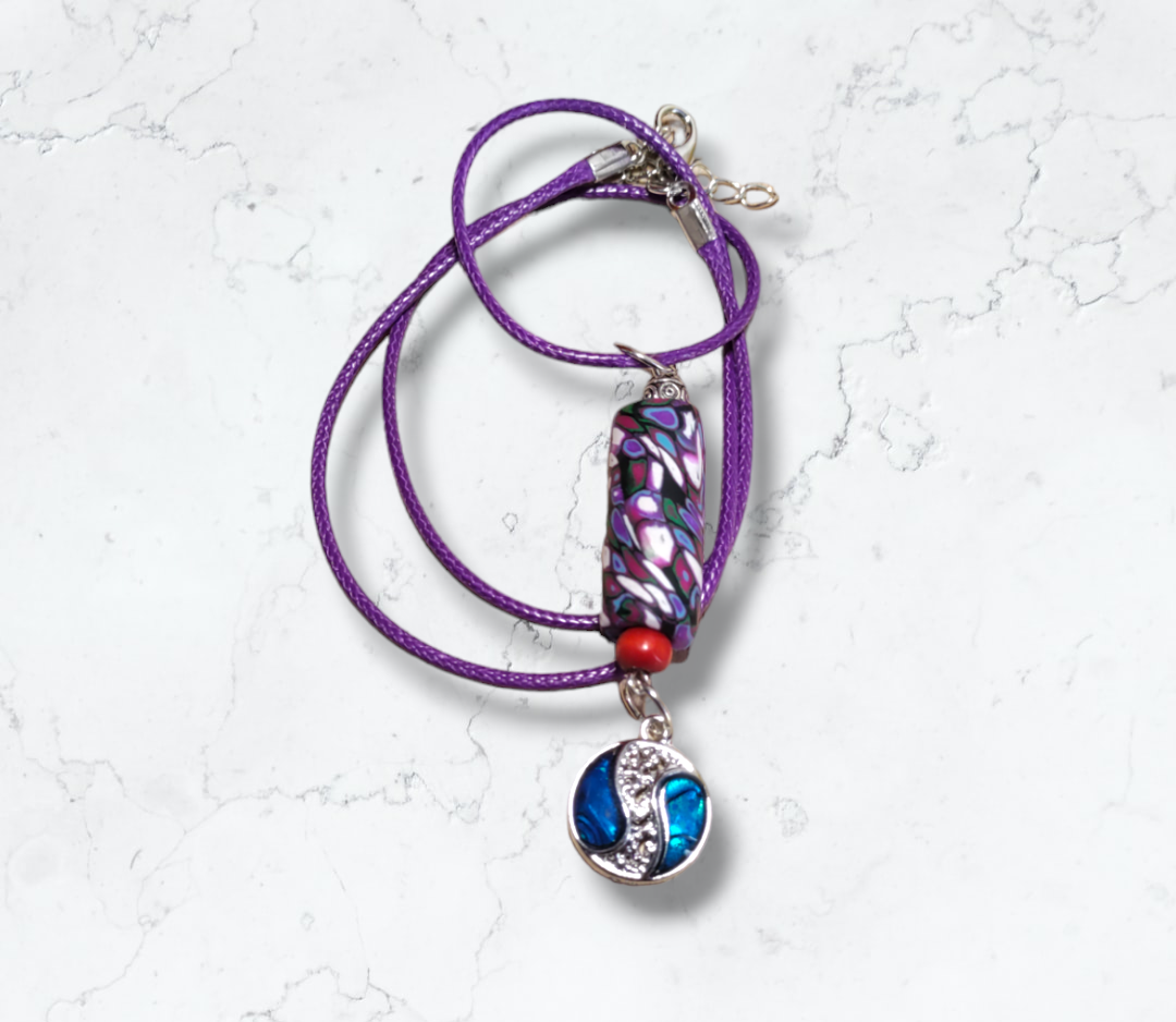 Clay and Stone Pendant  from Karma Goodness Designs