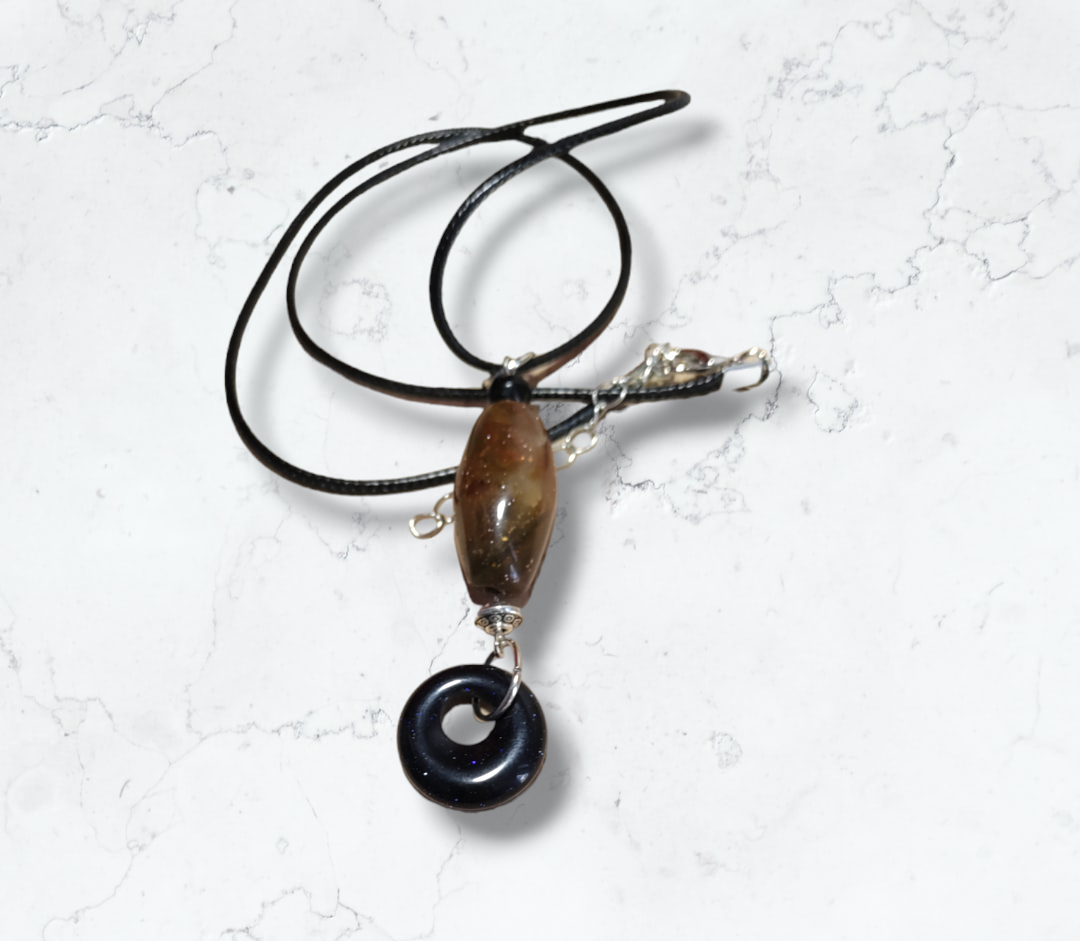 Clay and Stone Pendant  from Karma Goodness Designs