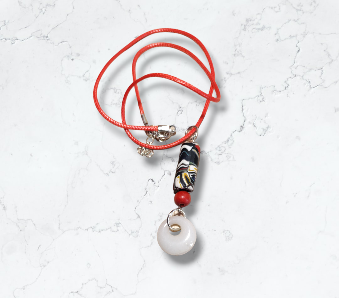 Clay and Stone Pendant Necklaces  from Karma Goodness Designs