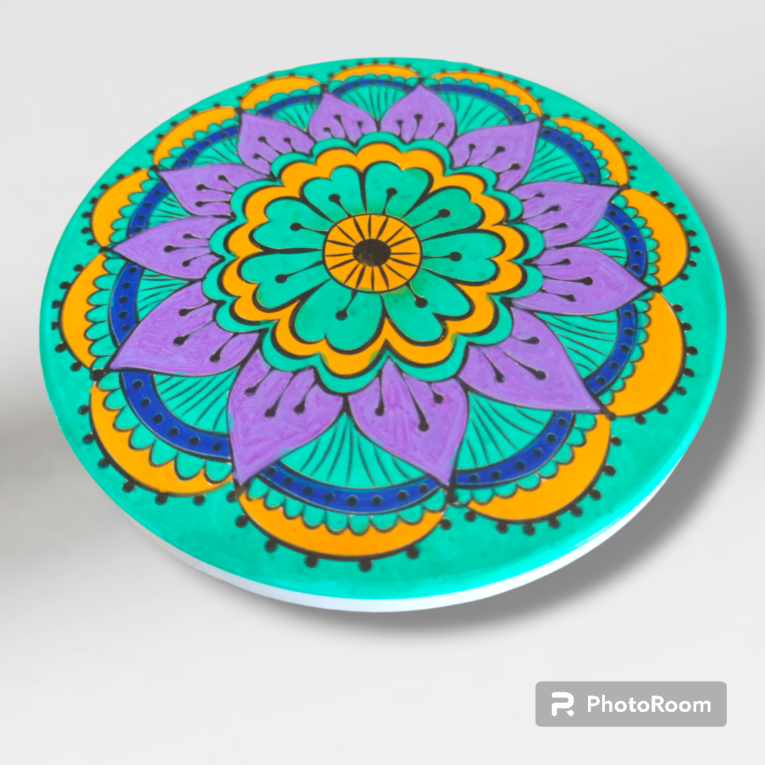 Hand Painted Artisan Mandela Coasters