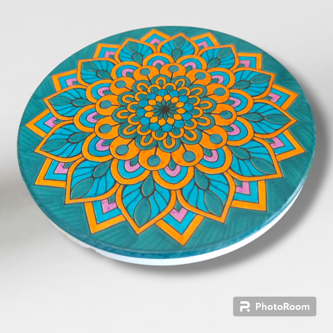 Hand Painted Artisan Mandela Coasters  from Karma Goodness Designs