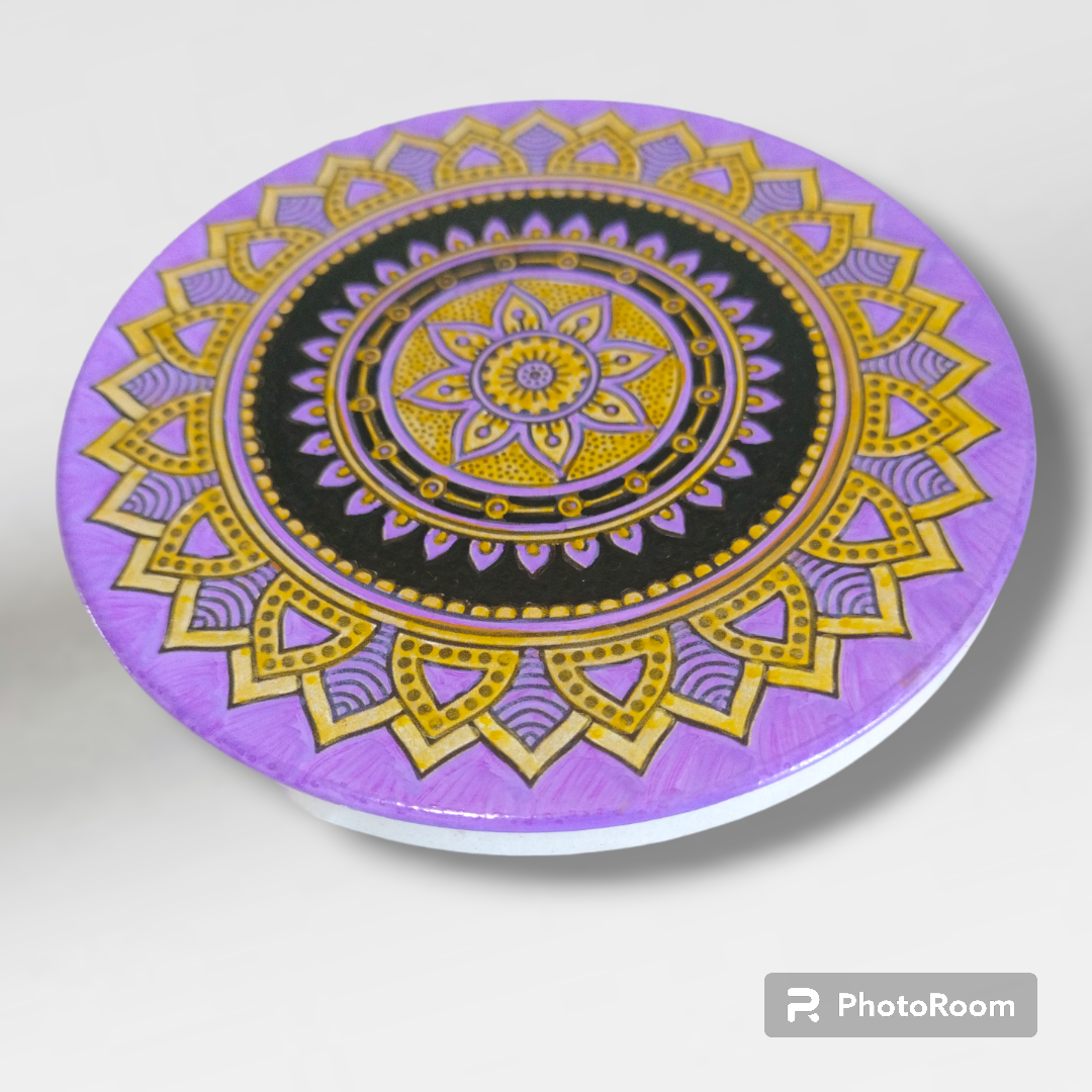 Hand Painted Artisan Mandela Coasters  from Karma Goodness Designs