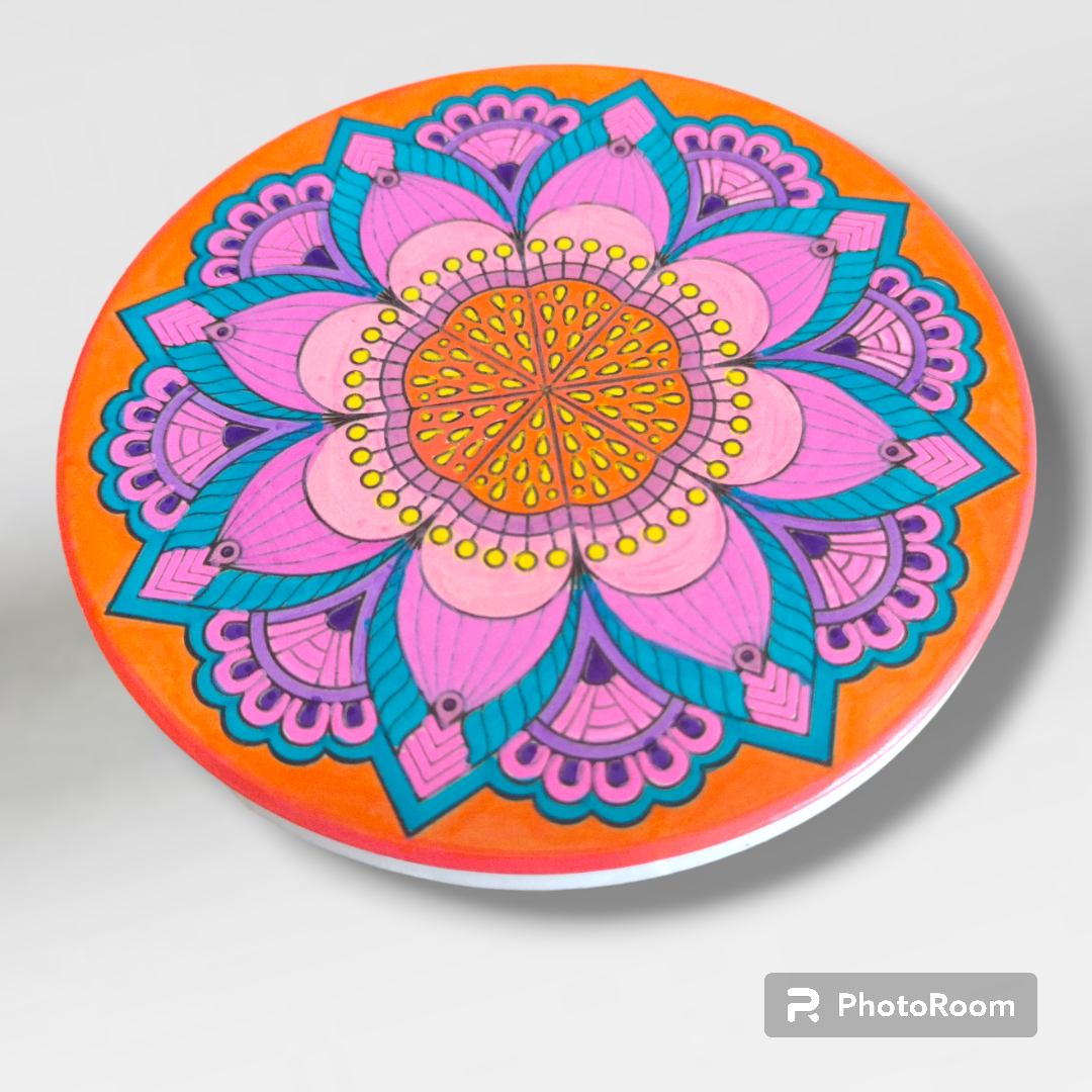 Hand Painted Artisan Mandela Coasters  from Karma Goodness Designs