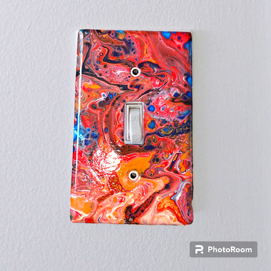 Fluid Art Light Switches  from Karma Goodness Designs