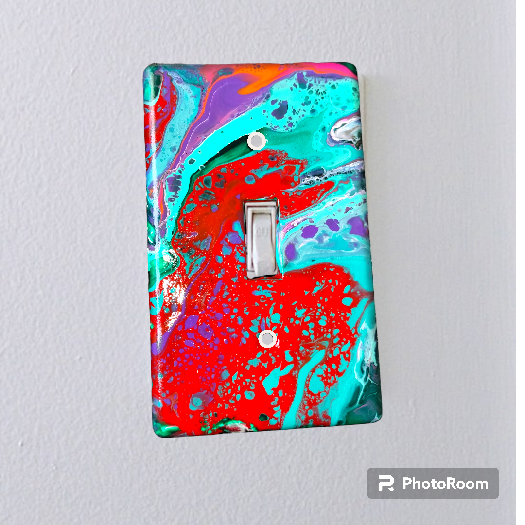 Fluid Art Light Switches  from Karma Goodness Designs