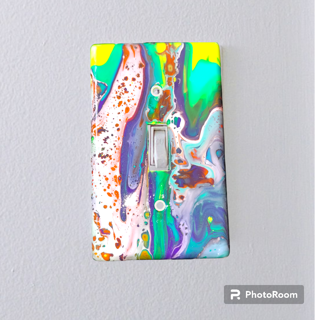 Fluid Art Light Switches  from Karma Goodness Designs