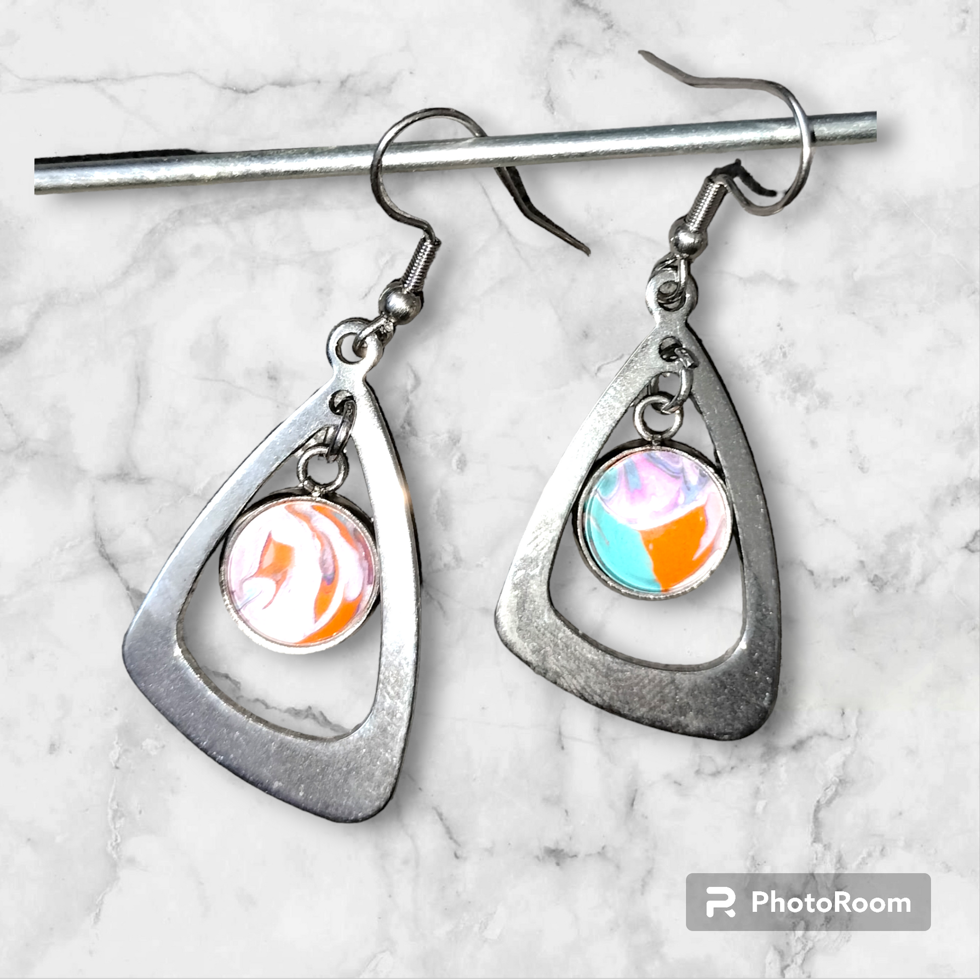 Fluid Art Earrings  from Karma Goodness Designs