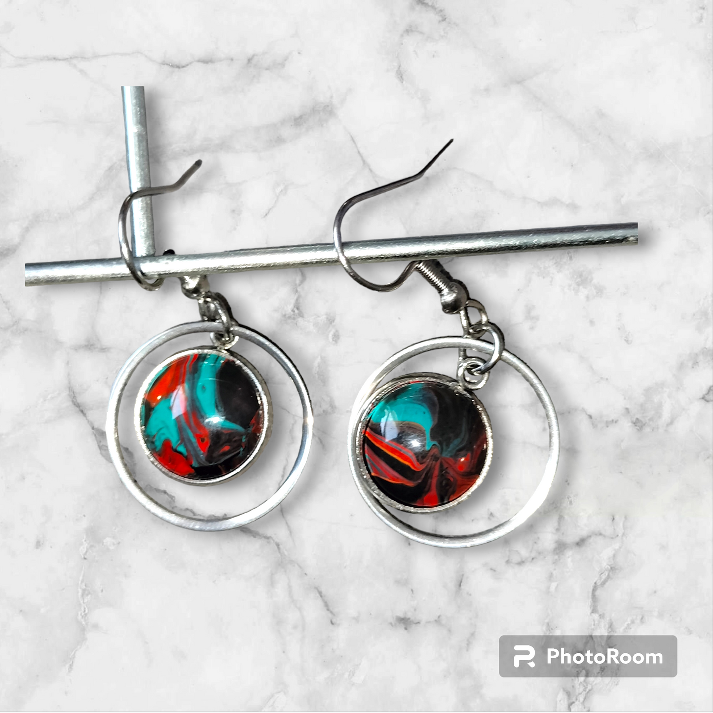 Fluid Art Earrings  from Karma Goodness Designs