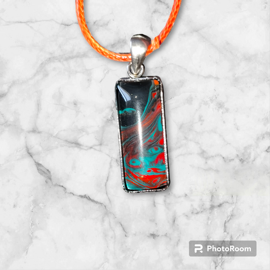 Fluid Art Necklaces  from Karma Goodness Designs