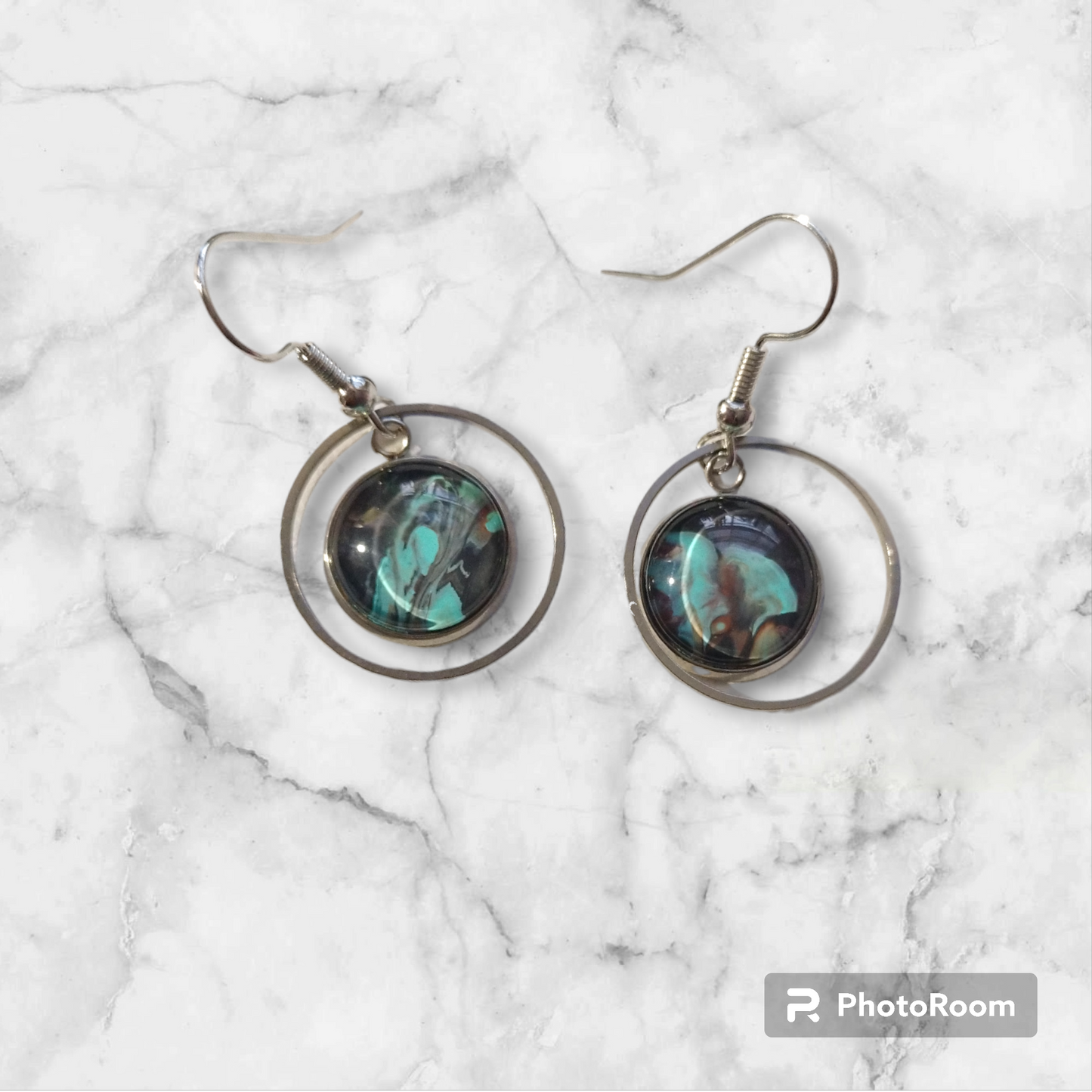 Fluid Art Earrings  from Karma Goodness Designs