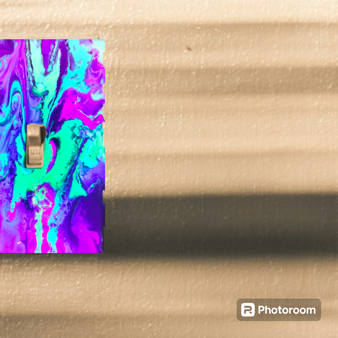 Fluid Art Light Switches  from Karma Goodness Designs