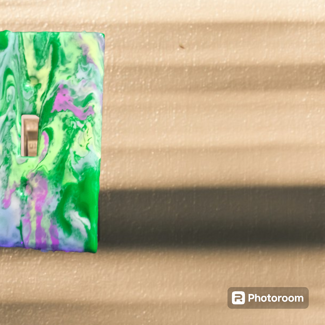 Fluid Art Light Switches  from Karma Goodness Designs
