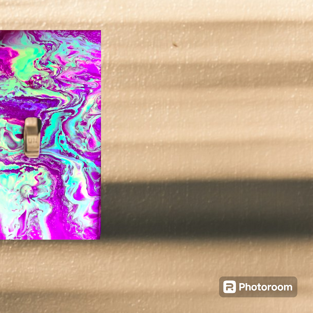 Fluid Art Light Switches  from Karma Goodness Designs