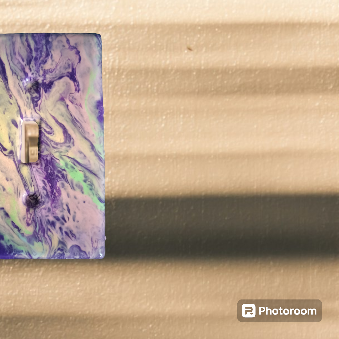 Fluid Art Light Switches  from Karma Goodness Designs