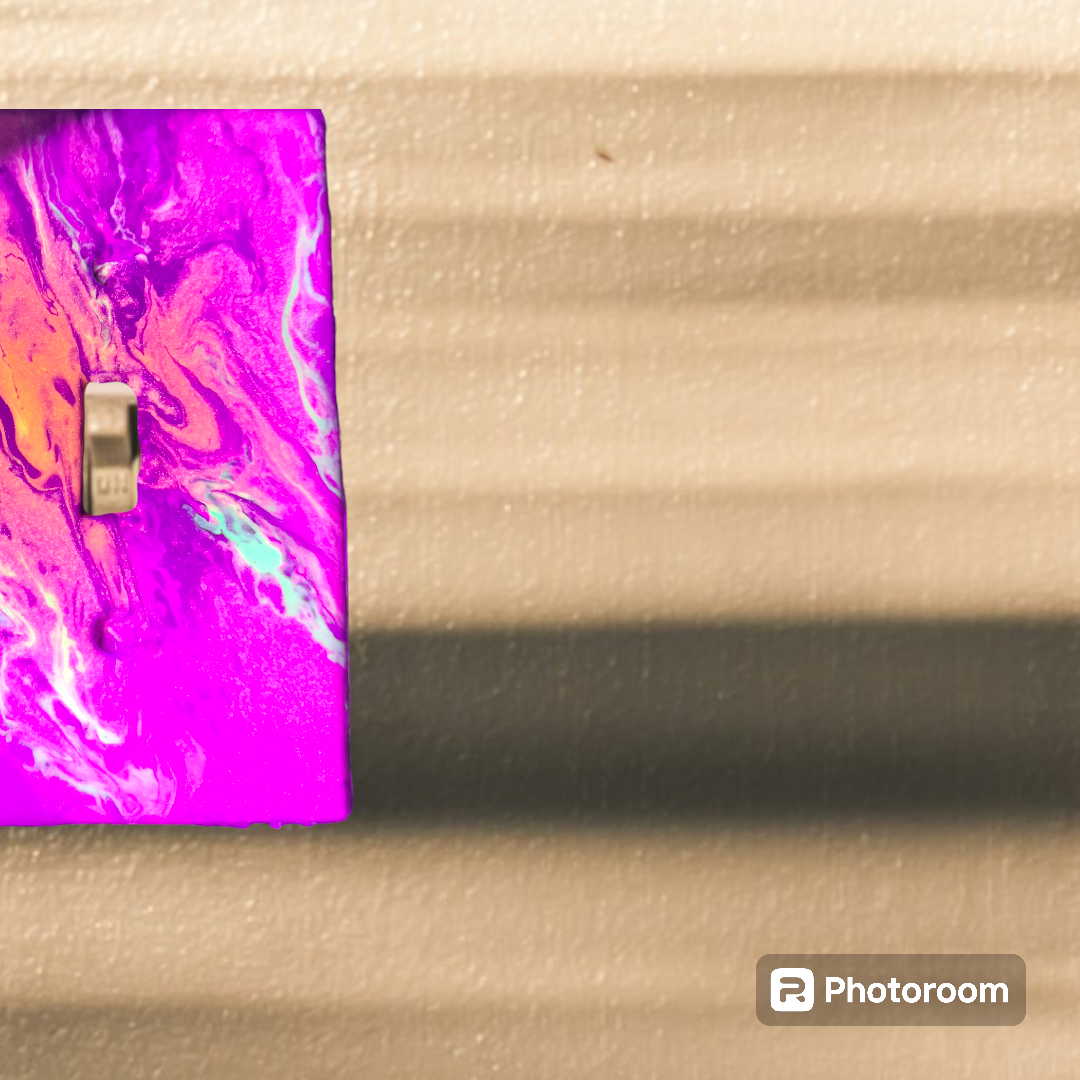 Fluid Art Light Switches  from Karma Goodness Designs