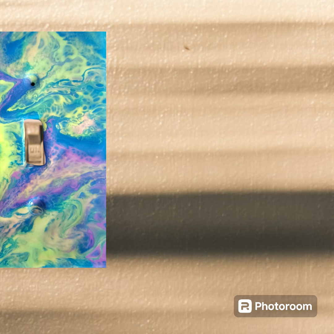 Fluid Art Light Switches  from Karma Goodness Designs