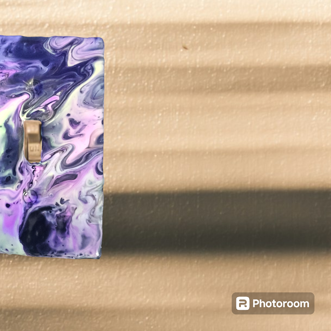 Fluid Art Light Switches  from Karma Goodness Designs