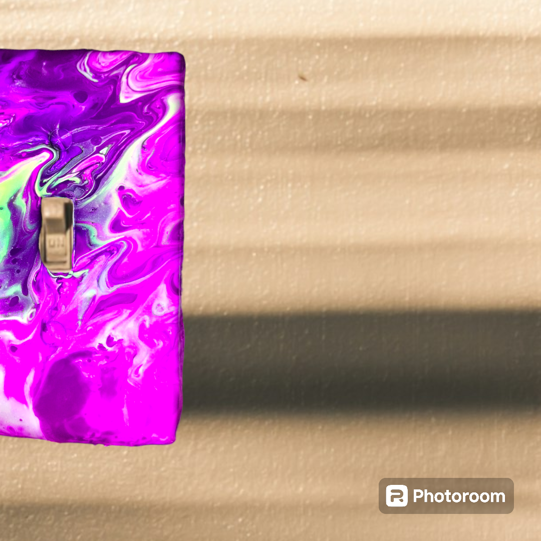 Fluid Art Light Switches  from Karma Goodness Designs