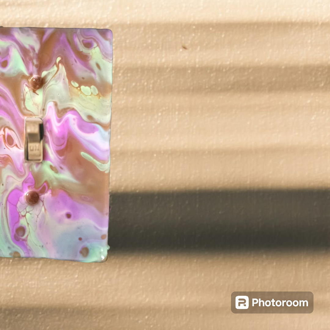 Fluid Art Light Switches  from Karma Goodness Designs