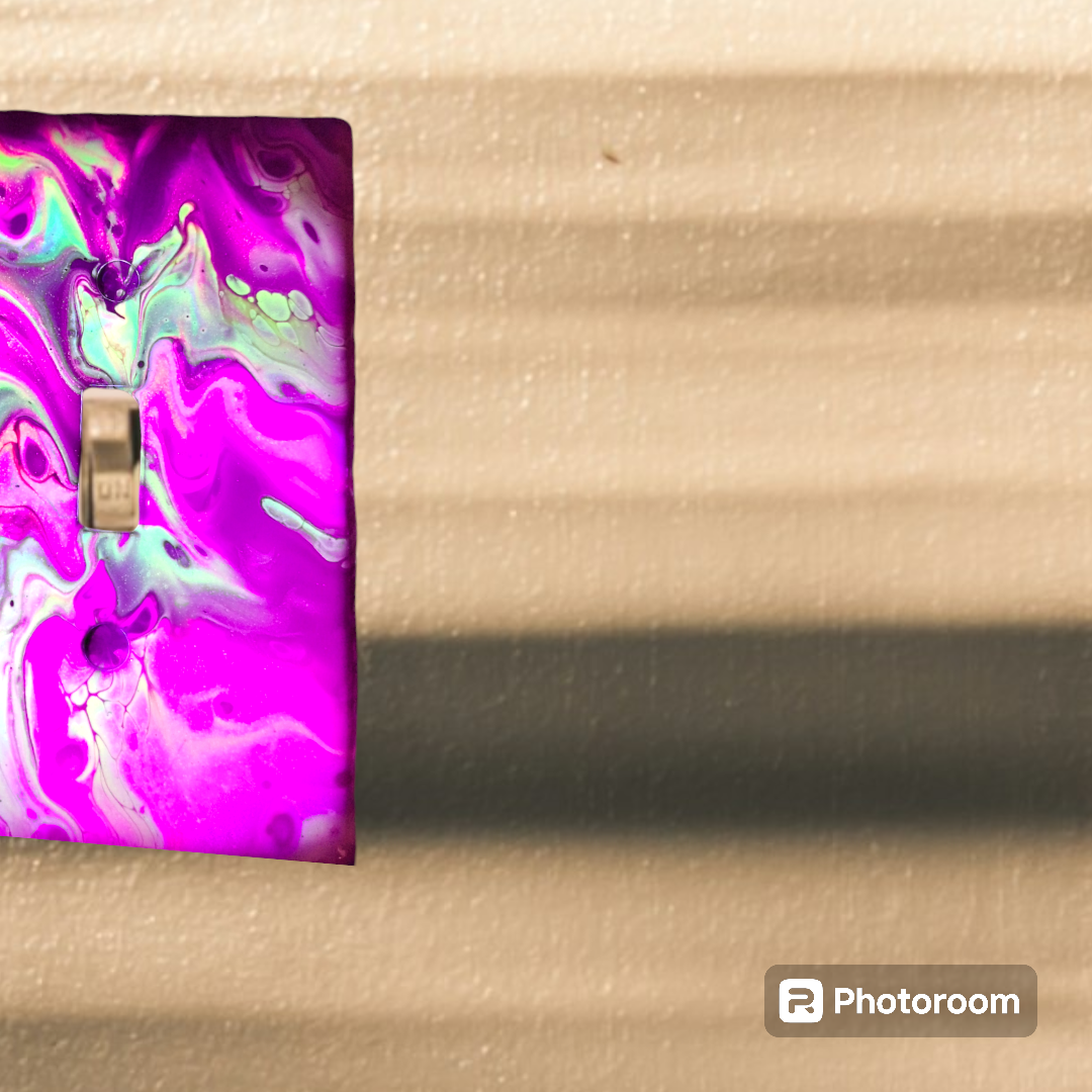 Fluid Art Light Switches  from Karma Goodness Designs