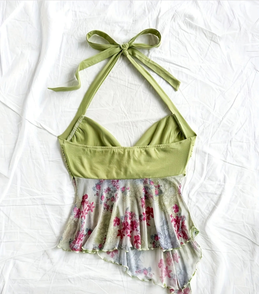 Women's Floral Print Halter Top with Flowers  from Karma Goodness Designs