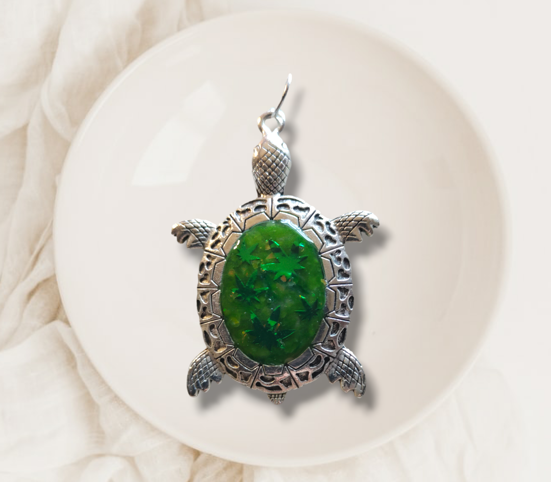 Cannabis Inspired Leaf Clay Green on Green Collection  from Karma Goodness Designs