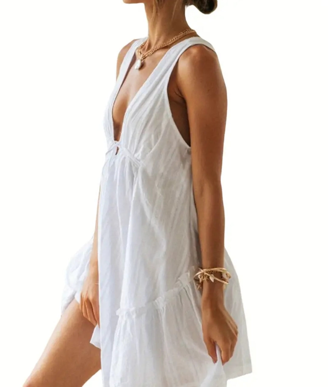 Women's Summer Tie-Up Casual A Line Mini Dress  from Karma Goodness Designs