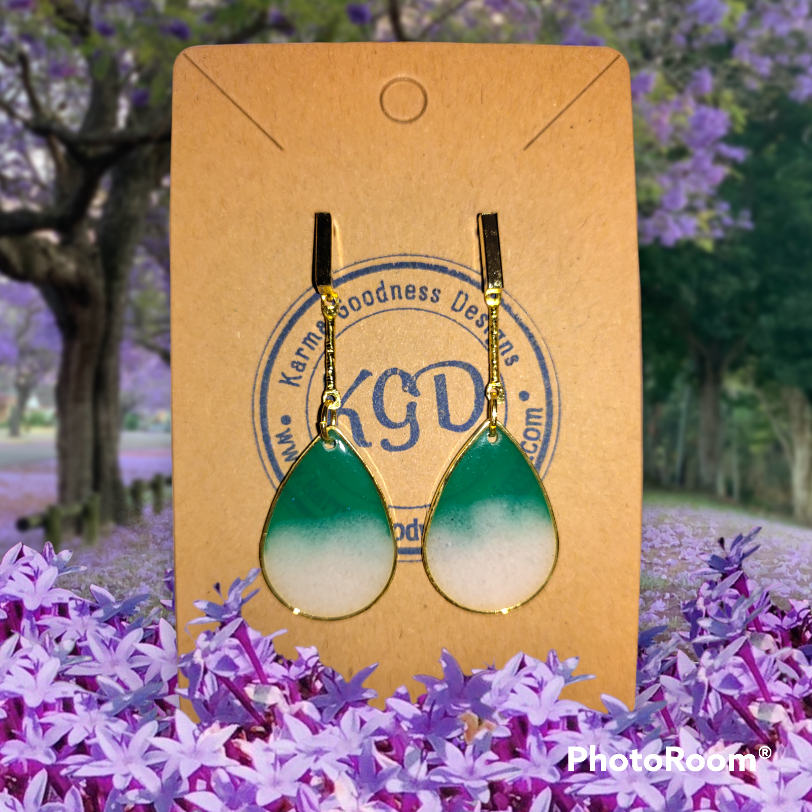 Gulf Sands Emerald Isle earrings from Karma Goodness Designs