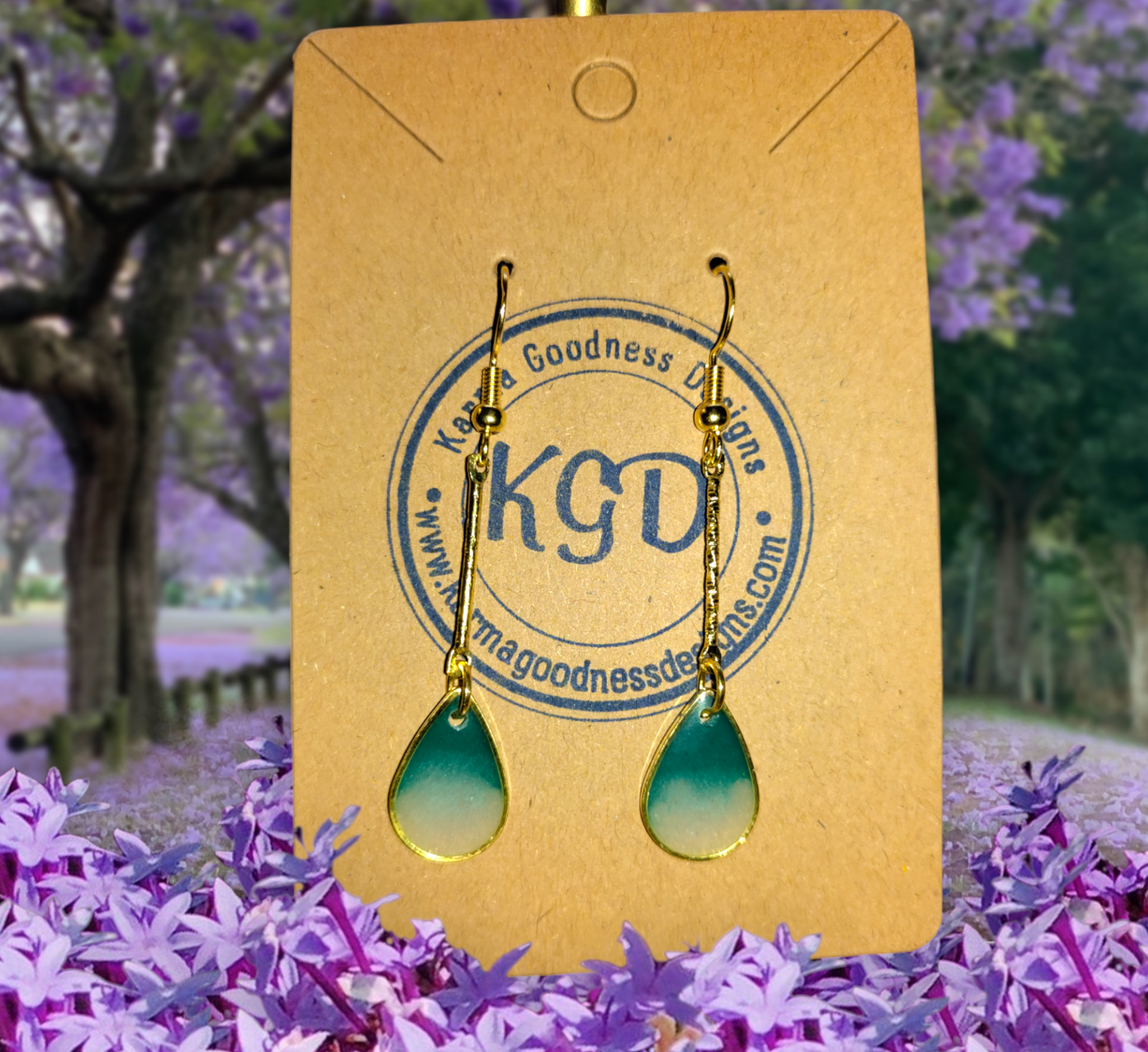 Gulf Sands Emerald Isle earrings from Karma Goodness Designs